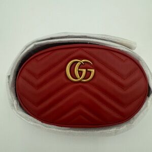 Gucci Red Crossbody Bag with Iconic GG Logo